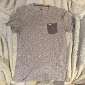 Hollister Men's Heathered Short Sleeve Tee with Pocket